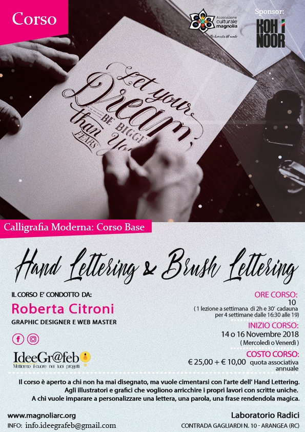 Calligrafia Moderna Corso Base Associazione Culturale Magnolia